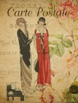 Fashion Woman Vintage Postcard