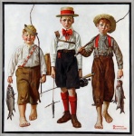 Fishing Vintage Oil Painting