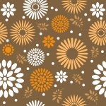 Floral Retro Colorful Background