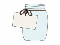 Glass Jar With Label