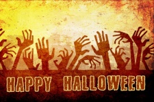 Happy Halloween Background Hands