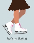 Ice Skates Art Illustration