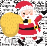 Santa Claus Christmas Words Poster