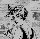 Woman Flapper With A Drink
