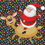 Santa Claus On A Reindeer