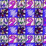 Retro Peace Sign Floral Collage