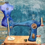 Vintage Sewing Machine Illustration