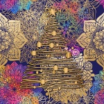 Mandala Christmas Tree Art