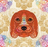 Mandala Dog Face Art