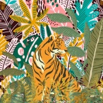 Tiger Tropical Watercolor