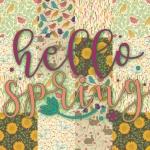 Spring Quilt Pattern Poster