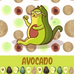 Avocado Cat Poster