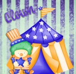 Cute Clown Gnome Circus Tent