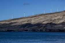 Hawaii Ocean And Wind Turbines