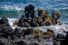 Lava Rocks In Hawaii Ocean