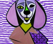 Picasso Dog Digital Art
