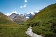 Landscape, Mountain River, Alps, Mountai