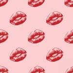 Lips Woman Pattern Background