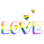 Love Text LGBT Clipart