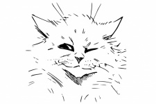 Funny Cat Drawing Clipart