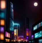 Modern City And Lights