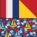 Nautical Flag Sailboat Poster