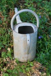 Old Metal Watering Can In A Garden
