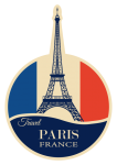 Paris, France Travel Sticker