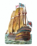 Ship Sailing Ship Vintage Clipart