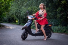Scooter, Girl, Woman, Yamaha