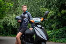 Scooter, Teenager, Guy, Motorcycle