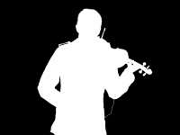 Silhouette, Violin Player, Clipart