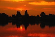 Sunset Lake Landscape