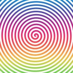 Spiral Rings Rainbow Colors