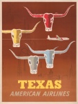 Texas Vintage Travel Poster
