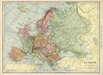 Vintage Map Of Europe