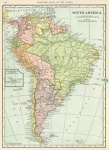 Vintage Map Of South America