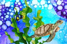 Watercolor Sea Turtle Image