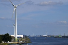 Wind Turbines In Amsterdam Ports