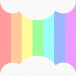 Cloud Rainbow Stripes Colorful