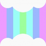 Clouds Stripes Pattern Background