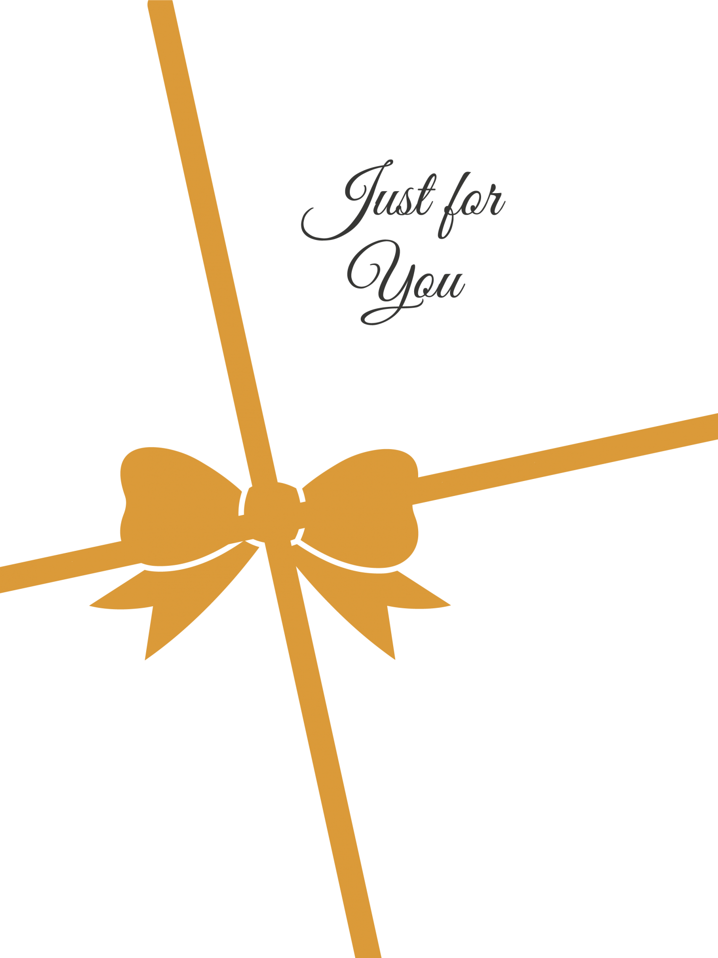 Modern christmas gift gold bow and ribbon greeting card or gift certificate, gift card template