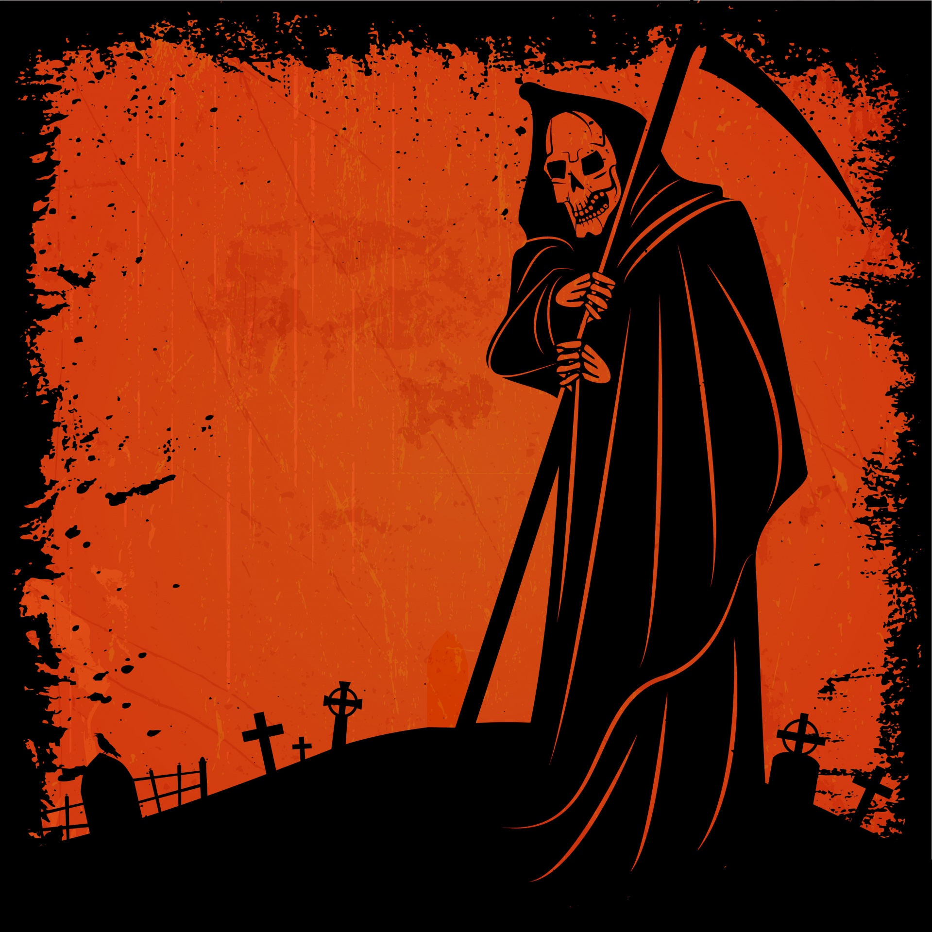 Halloween Scary Skeleton Background