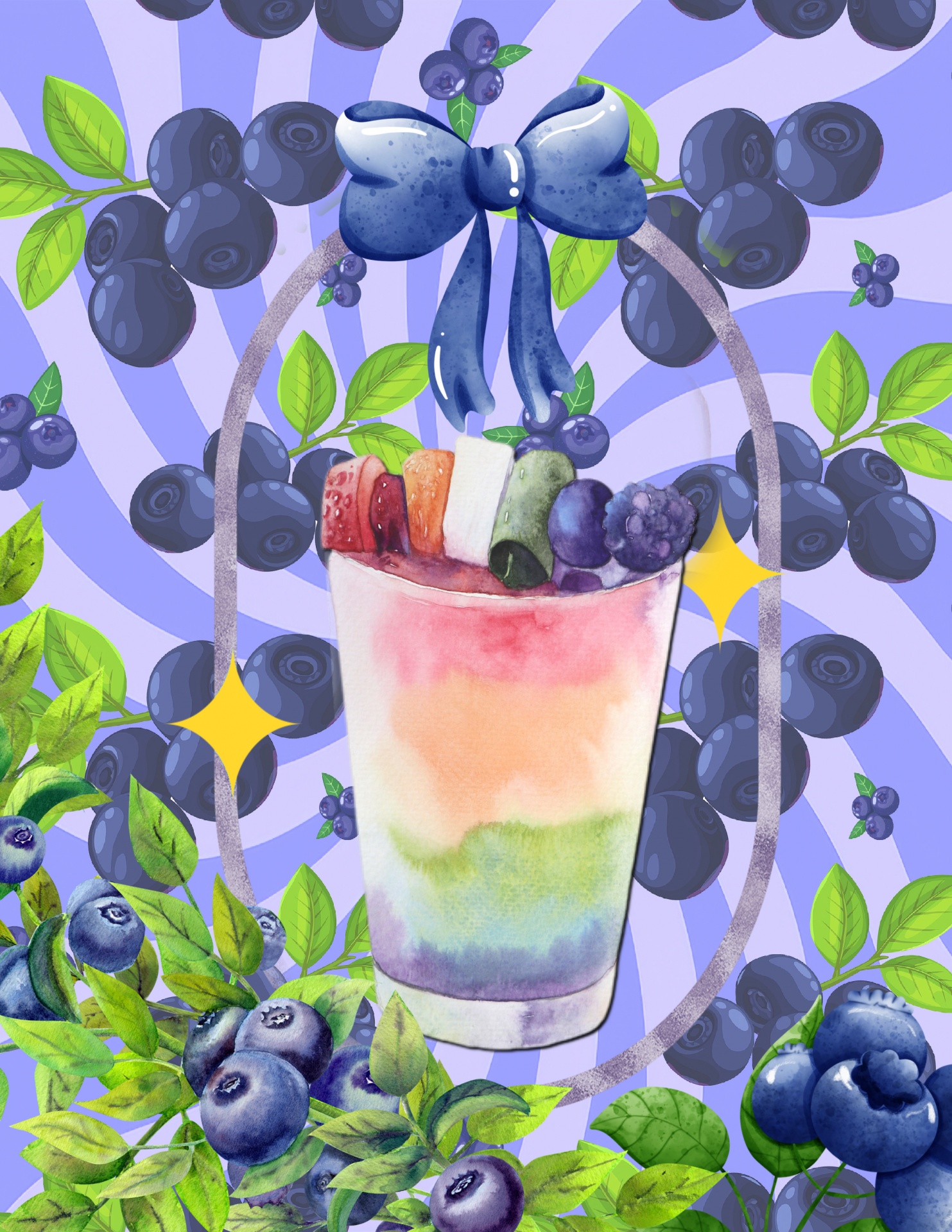 Blueberry Fruit Summer Drink