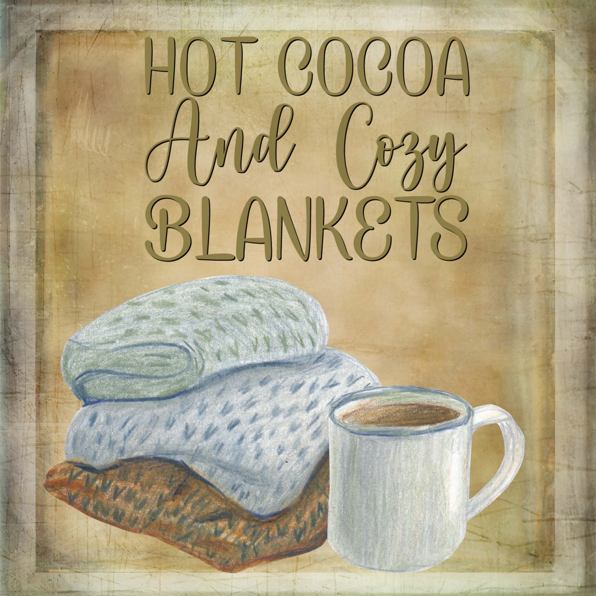 Autumn Hot Cocoa And Blanket Poster