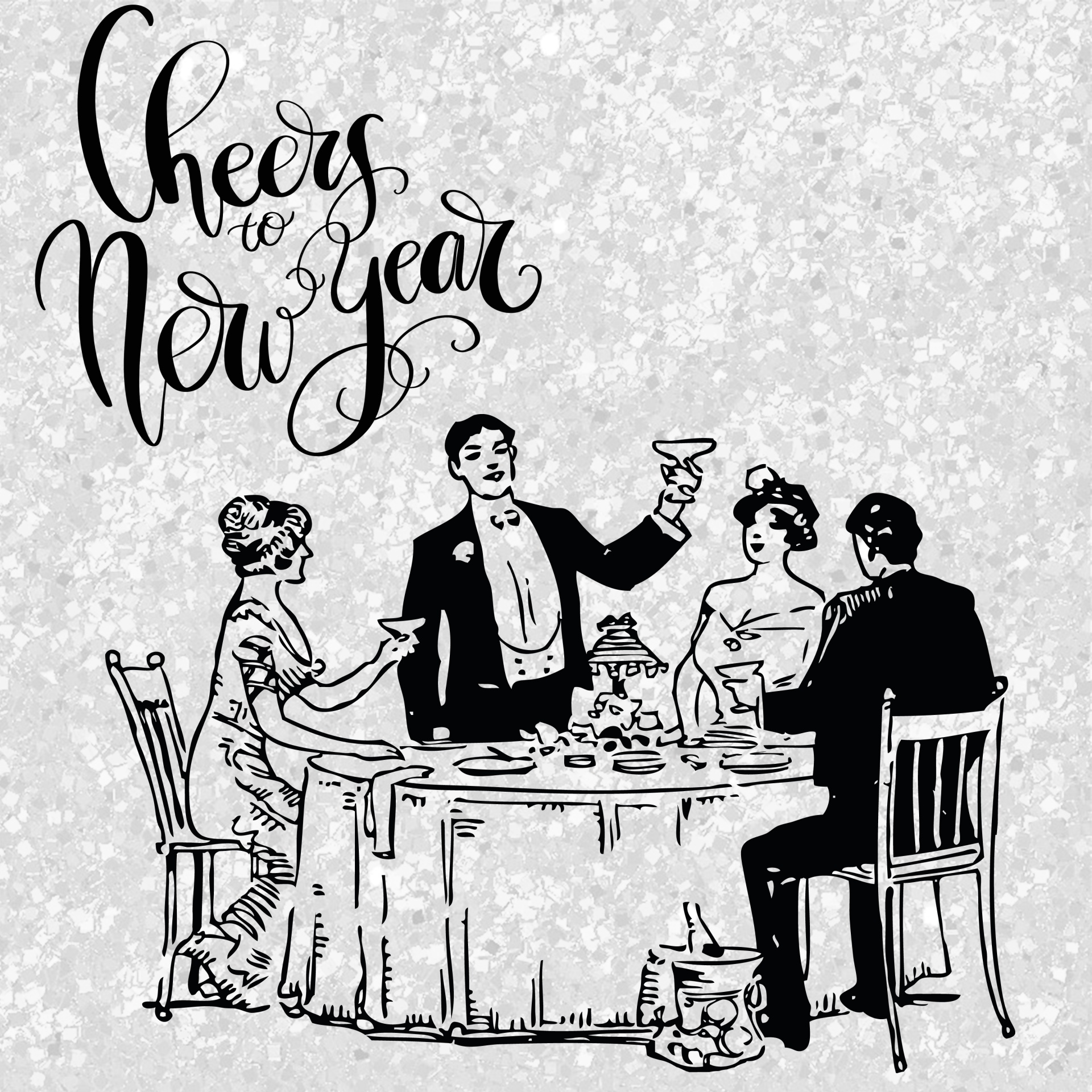 Vintage New Year Greeting