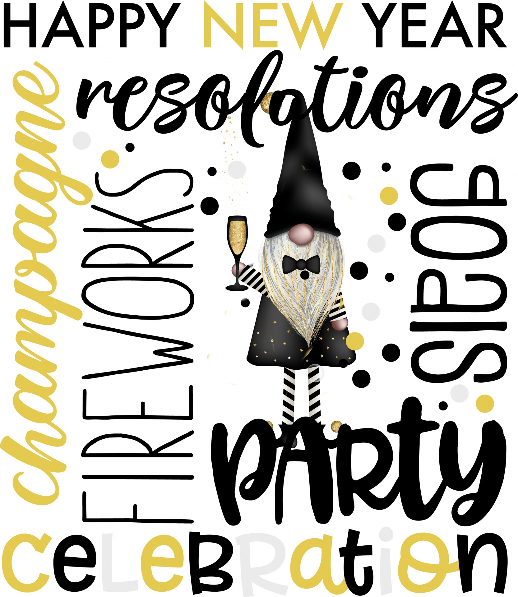 New Year Gnome Poster