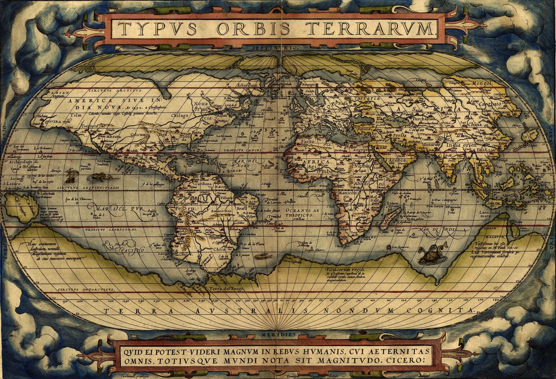 Author Abraham Ortelius Ortelius World Map 1570