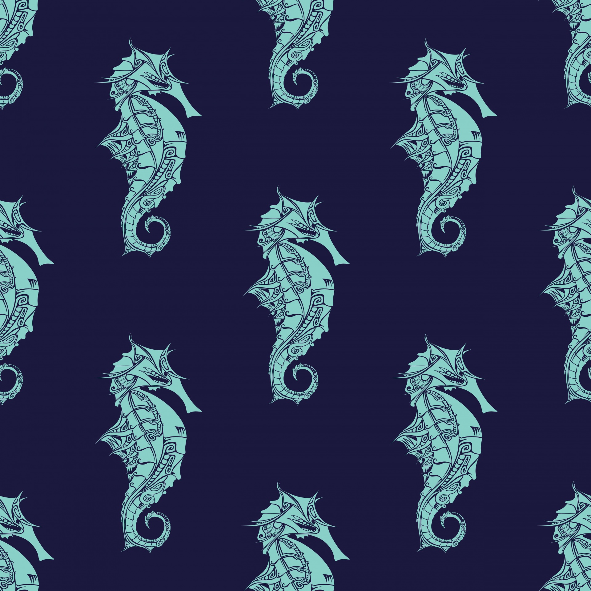 Seahorse Marine Background Pattern