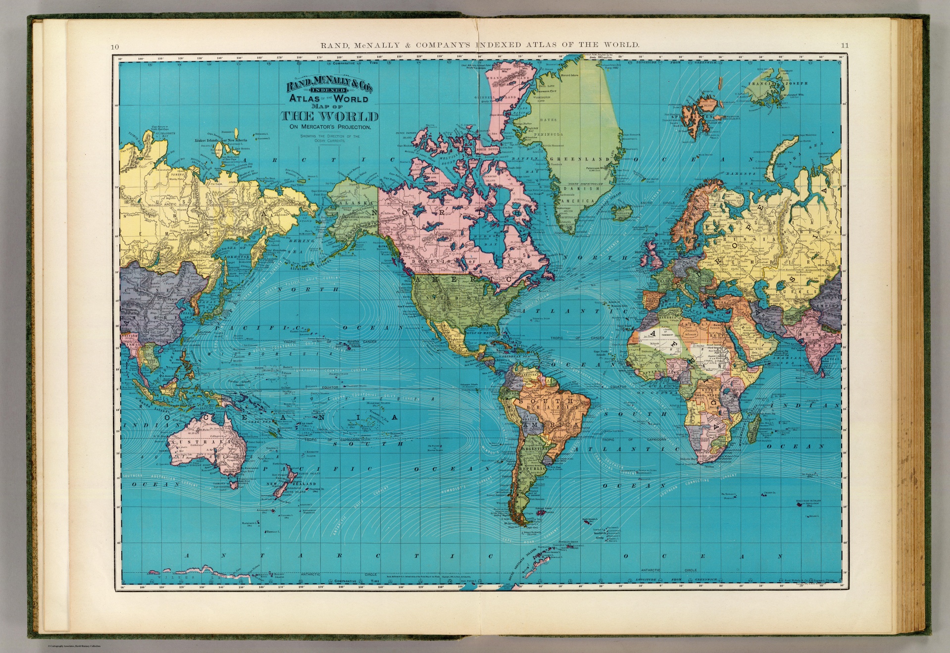 World Map Mercator's Projection.